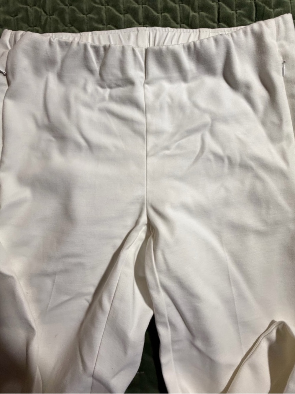 J. Jill Essential Cotton Stretch white pants‎ pull on size 4 pockets - Picture 6 of 13